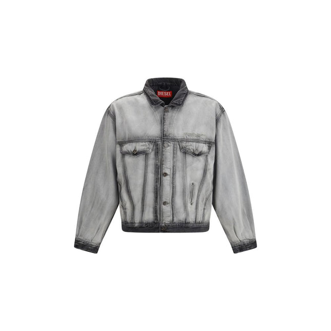 Diesel Gray Cotton Denim Jacket