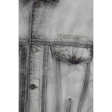 Diesel Gray Cotton Denim Jacket