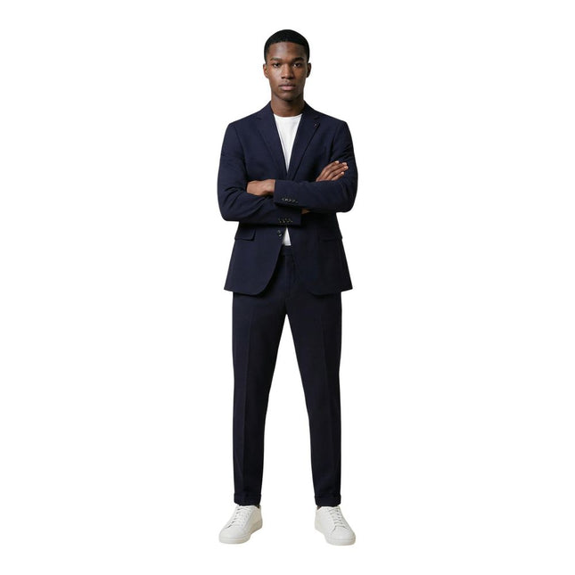 Mulish Blue Cotton Two-Piece Suit