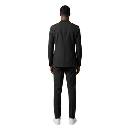 Mulish Black Polyester Three-Piece Suit