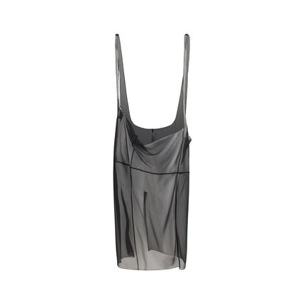Prada Black Polyester Midi Skirt
