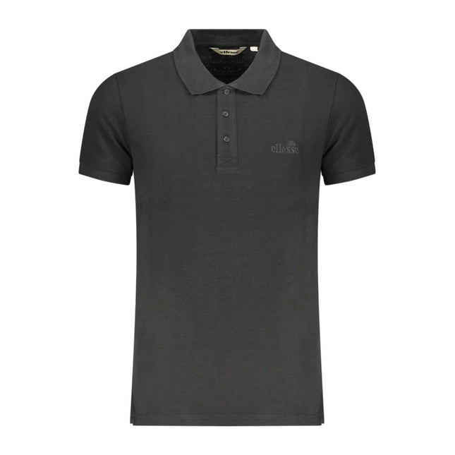 Ellesse Black Cotton Men Polo Shirt