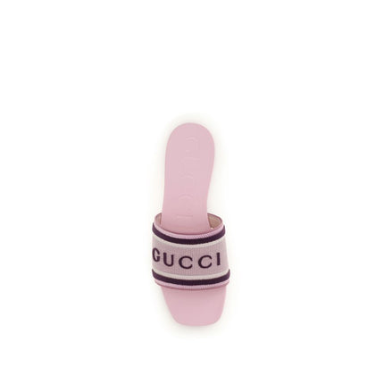 Gucci Multicolor Cotton Flat Sandals