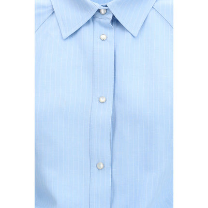 Jacob Cohen Blue Viscose Shortsleeve Shirt