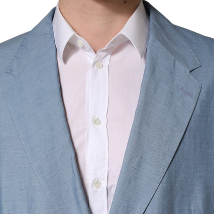 Dolce & Gabbana Light Blue Single Breasted Men Jacket Blazer