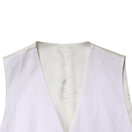 Dolce & Gabbana White SARTORIA Linen 2 Piece Men Formal Suit