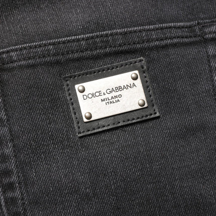 Dolce & Gabbana Black Cotton Stretch Regular SkinnyDenim Jeans