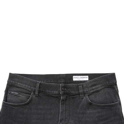Dolce & Gabbana Black Cotton Stretch Regular SkinnyDenim Jeans