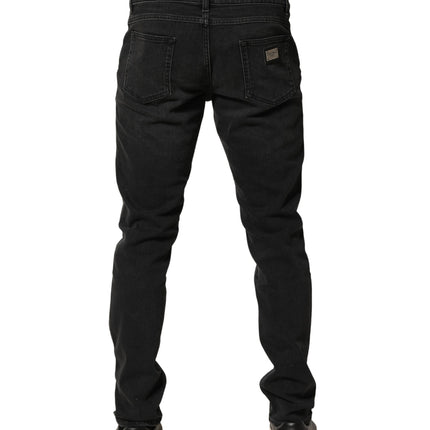 Dolce & Gabbana Black Cotton Stretch Regular SkinnyDenim Jeans