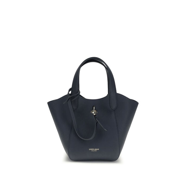 Giorgio Armani Blue Calf Leather Bos Taurus Handbag