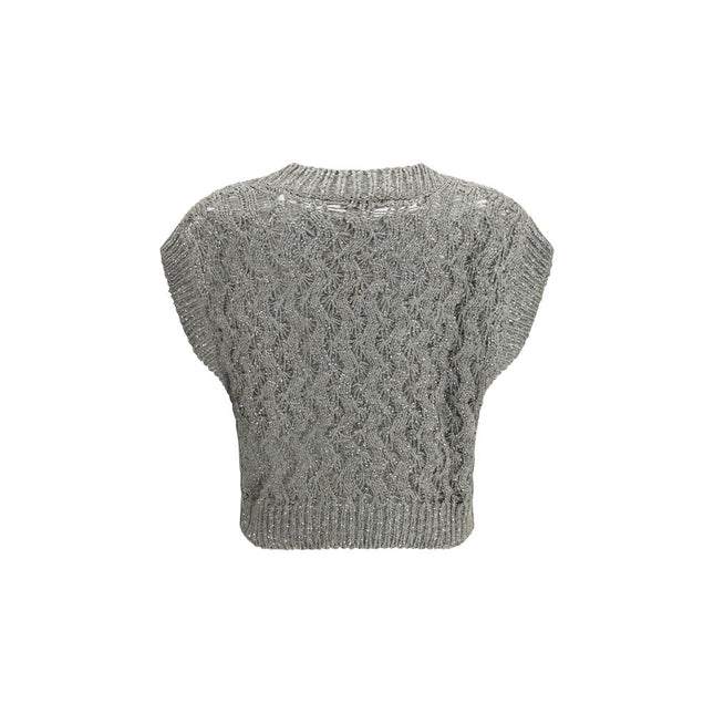 Brunello Cucinelli Bicolor Silk Sweatshirt