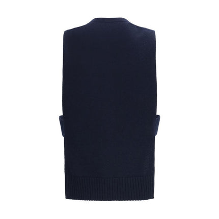 Miu Miu Blue Cashmere Sleeveles Sweater