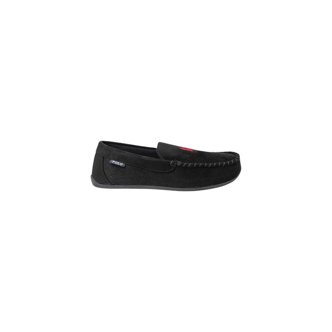 Ralph Lauren Black Faux Fur Slippers