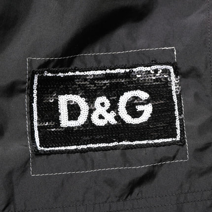 Dolce & Gabbana Black Polyester Drawstring Men Shorts Swimwear