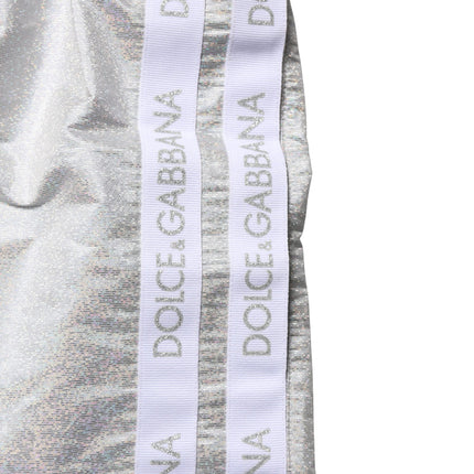Dolce & Gabbana Silver Polyester Drawstring Men Shorts Swimwear