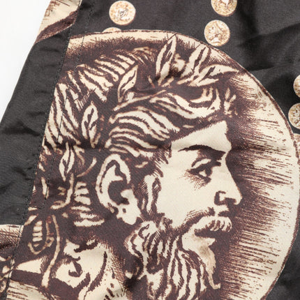 Dolce & Gabbana Black Roman Coin Print Swim Shorts Swimwear