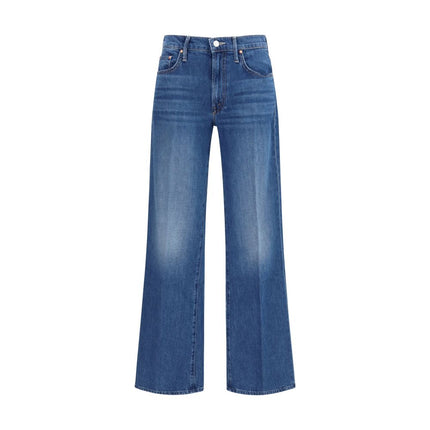 Mother Denim Blue Cotton Relaxed Fit Jeans