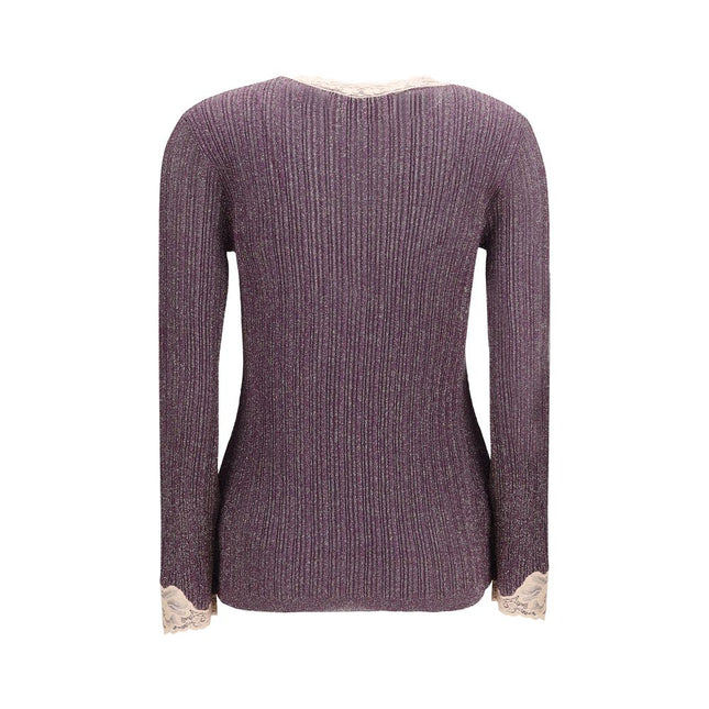Valentino Garavani Purple Viscose Cardigan