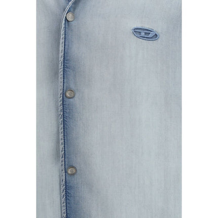 Diesel Blue Lyocell Shortsleeve Shirt
