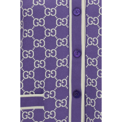 Gucci Purple Cotton Cardigan