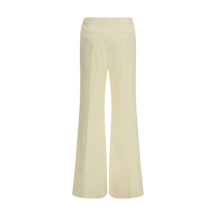 Max Mara Beige Viscose Flared Pants