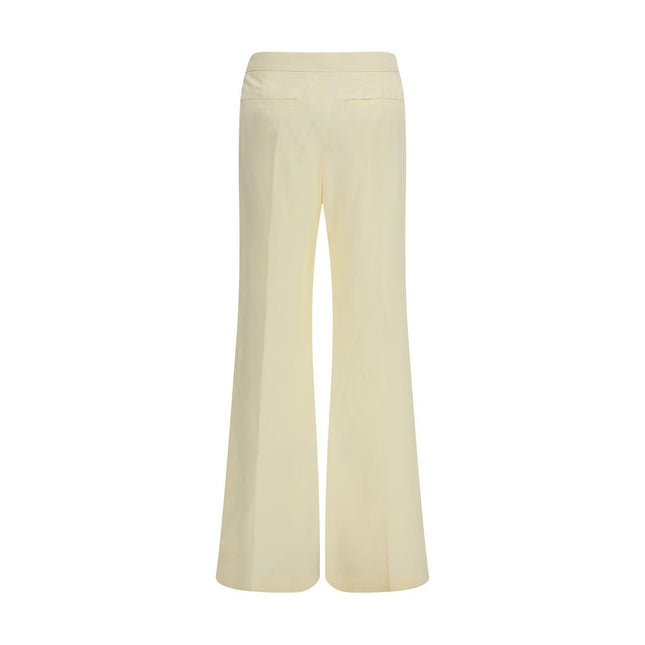 Max Mara Beige Viscose Flared Pants