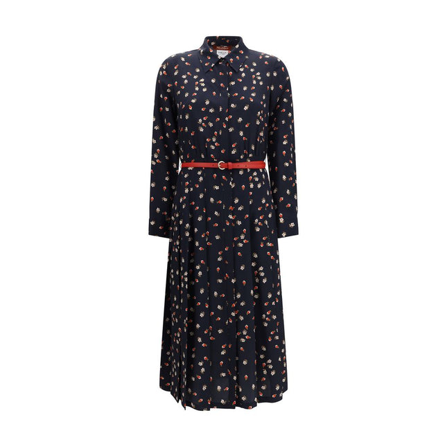 Max Mara Blue Silk Casual Dress