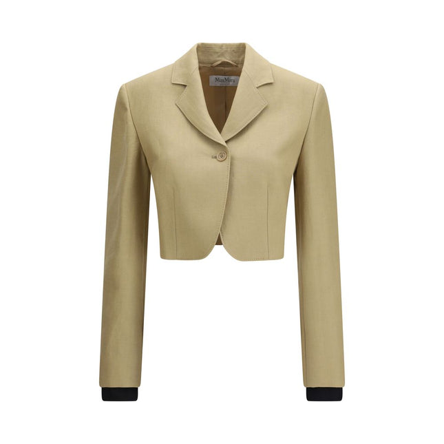 Max Mara Beige Linen Denim Jacket