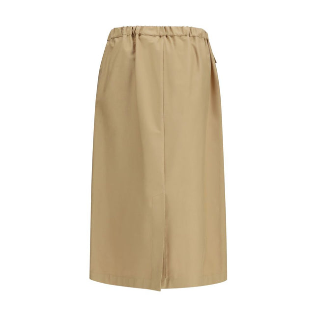 Fabiana Filippi Beige Cotton Midi Skirt