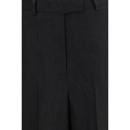 Lardini Black Viscose Bermuda Shorts
