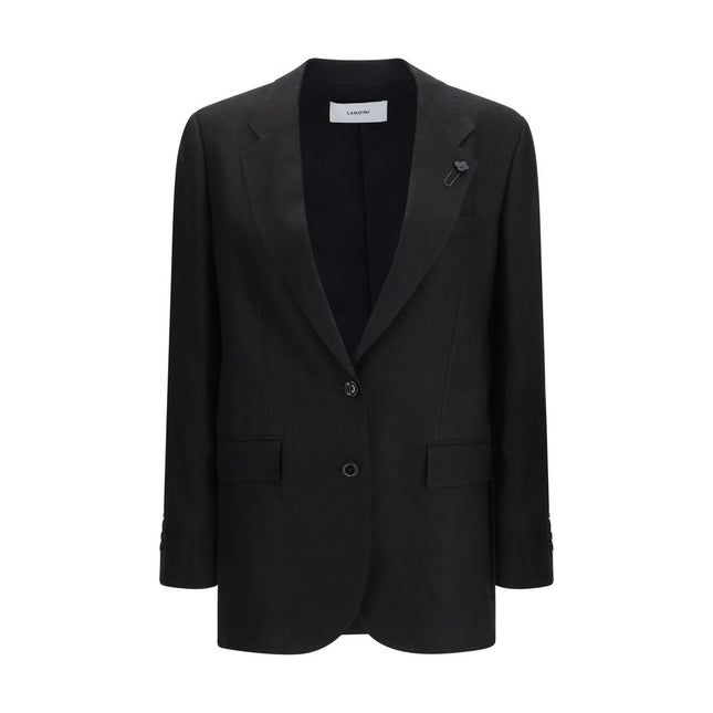 Lardini Black Linen Blazer