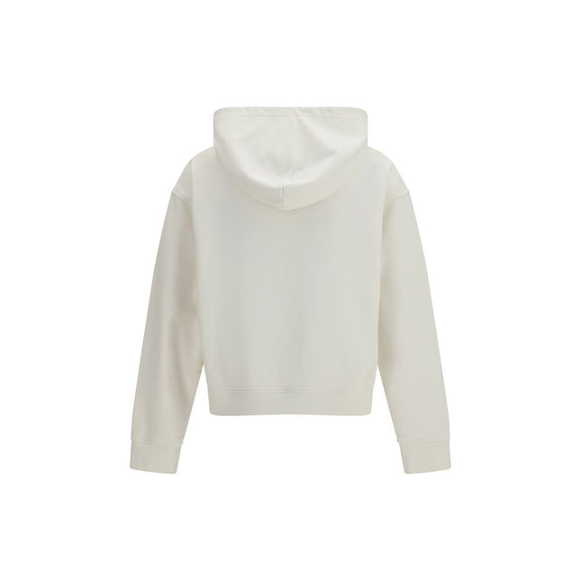 Palm Angels White Cotton Sweatshirt