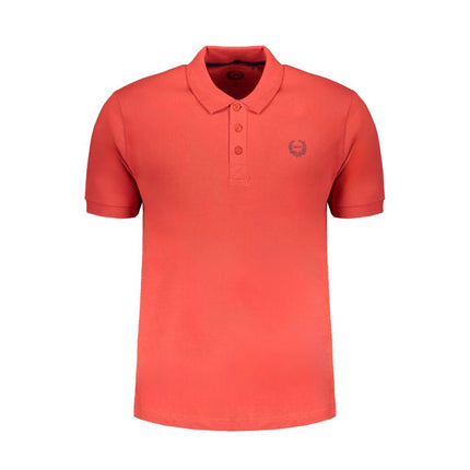 Gianmarco Venturi Red Cotton Men Polo Shirt