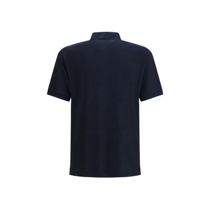 Giorgio Armani Blue Viscose Polo Shirt