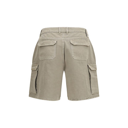 Represent Beige Cotton Bermuda Shorts