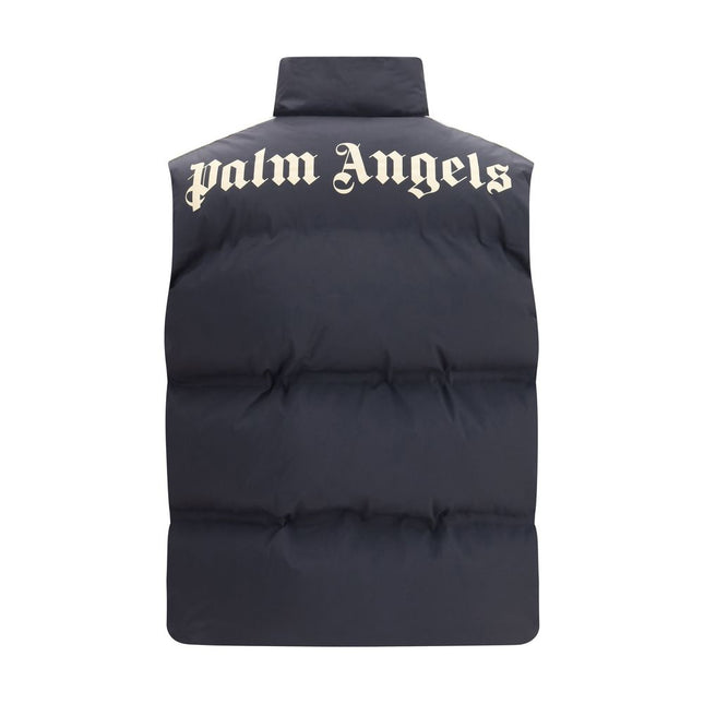 Palm Angels Black Polyamide Sleeveless Jacket