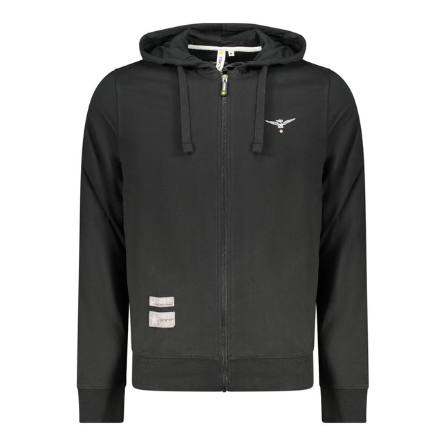 Accademia Militare Black Cotton Men's Hoodie
