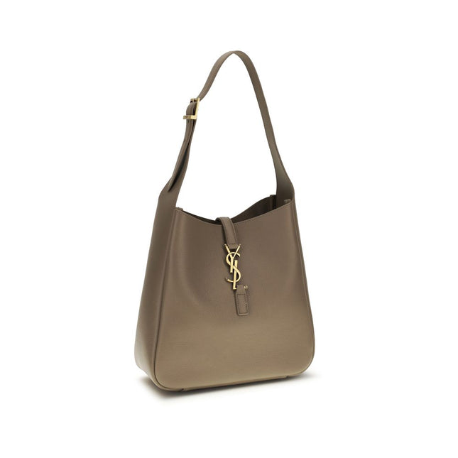 Saint Laurent Gray Calf Leather Bos Taurus Shoulder Bag
