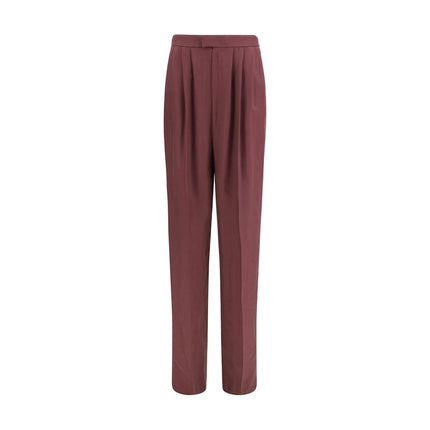 Saint Laurent Purple Silk Dress Pants