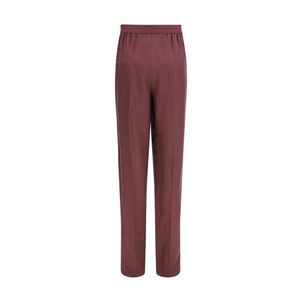 Saint Laurent Purple Silk Dress Pants