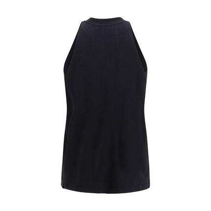 Darkpark Black Cotton Sleeveles T-Shirt