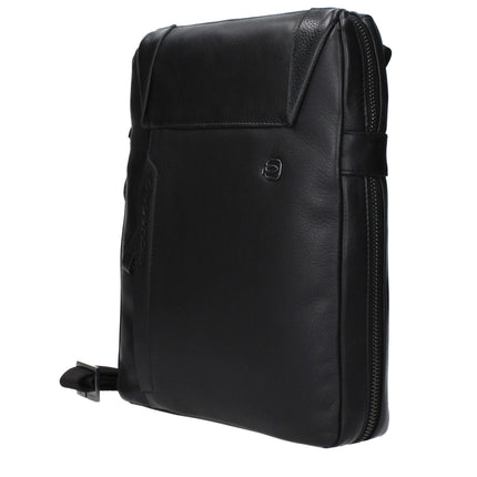 Piquadro Black Leather Crossbody Bag