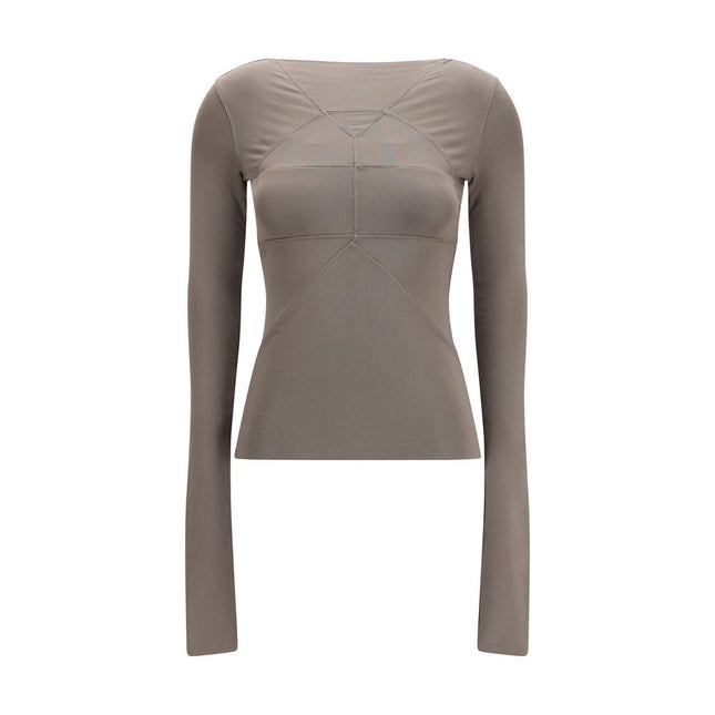Rick Owens Gray Viscose Shirt