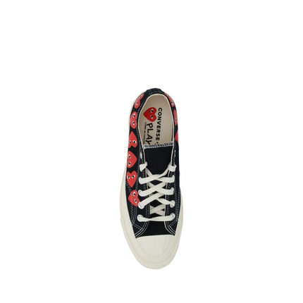 Comme Des Garçons Play x Converse Black Canvas Low Top Sneakers