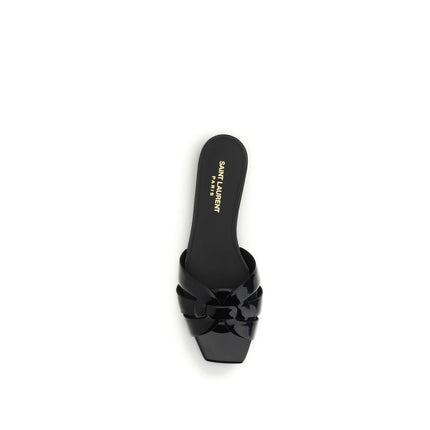 Saint Laurent Black Calf Leather Bos Taurus Ballet Flats