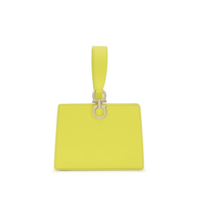 Ferragamo Bicolor Calf Leather Bos Taurus Clutch Bag