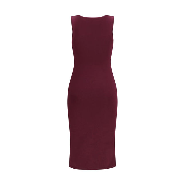 SA SU PHI Purple Silk Long Dress