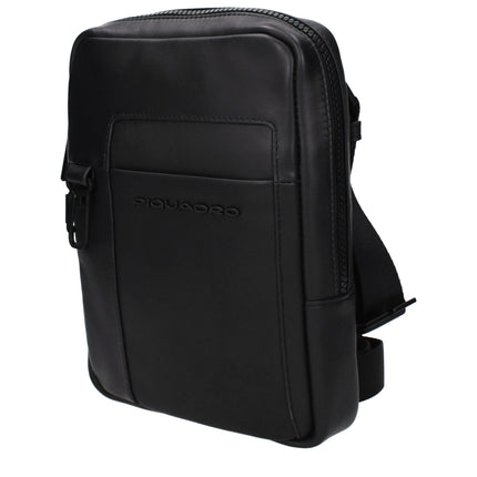 Piquadro Black Leather Crossbody Bag