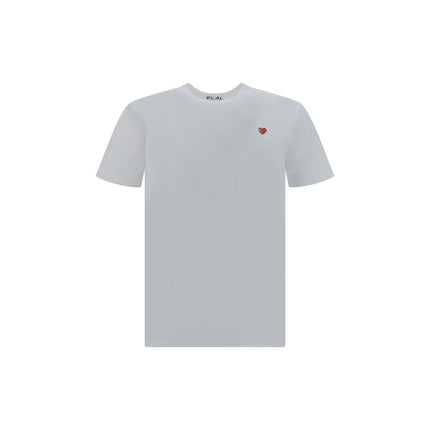 Comme Des Garçons Play White Cotton T-Shirt
