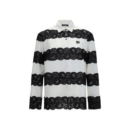 Dolce & Gabbana White Cotton Polo Shirt